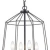 Trans Globe Journey 25.5" Contemporary Foyer Lighting Fixture Black 11484 BK