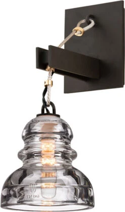 Troy Menlo Park 14" Lighting Wall Sconce - Deep Bronze B3971