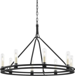 Troy Sutton 24.25" Outdoor Pendant Light Fixture Textured Black F6233-TBK