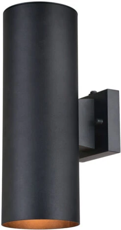 Vaxcel Chiasso 14.25" Modern Exterior Lamp Sconce Textured Black T0653
