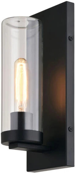 Vaxcel Grantley 12.5" Modern Outdoor Light Sconce Matte Black T0719