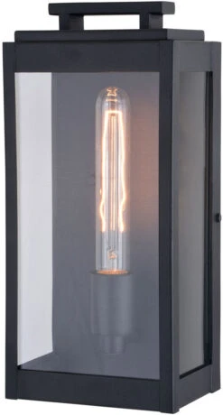 Vaxcel Hampton 13.0" Modern Outdoor Lamp Sconce Textured Black T0705