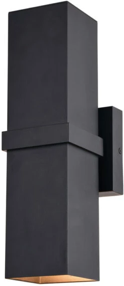 Vaxcel Lavage 14.0" Contemporary Outdoor Wall Sconce Light Textured Black T0661