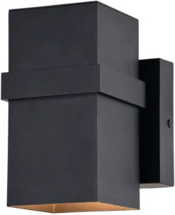 Vaxcel Lavage 7.0" Modern Outdoor Wall Sconce Lighting Textured Black T0660
