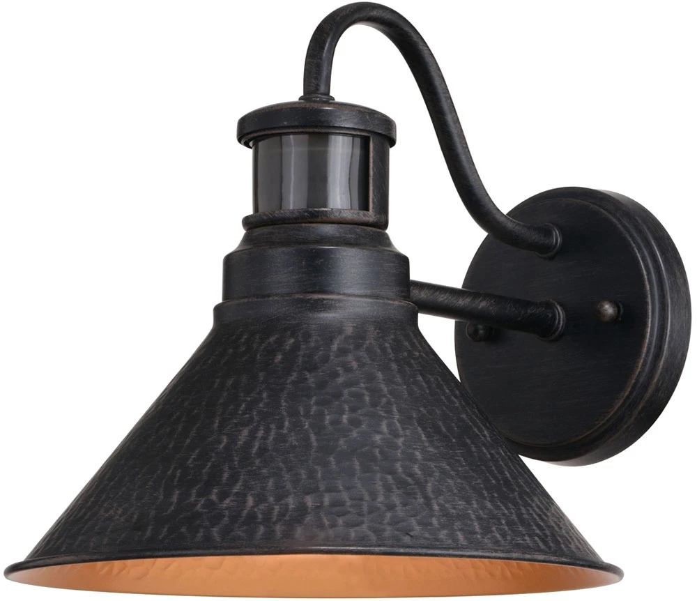 Vaxcel Outland 9.5" Outdoor Wall Sconce Lighting Aged Iron And Light Gold T0669 1 Vaxcel Outland 9.5" Outdoor Wall Sconce Lighting Aged Iron And Light Gold T0669
