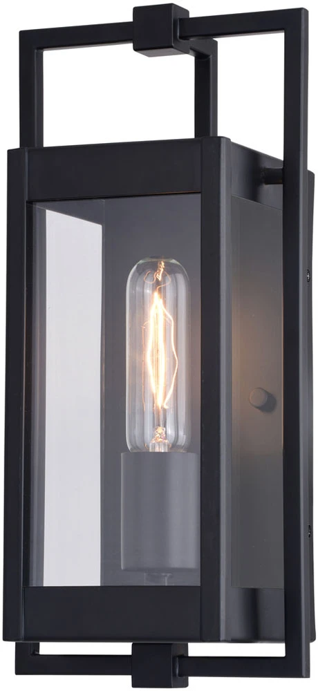 Vaxcel Sheridan 13.25" Contemporary Outdoor Wall Sconce Matte Black T0687 1 Vaxcel Sheridan 13.25" Contemporary Outdoor Wall Sconce Matte Black T0687