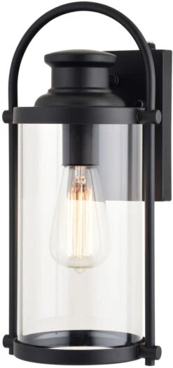 Vaxcel Winfield 14.25" Modern Outdoor Wall Mounted Lamp Matte Black T0685