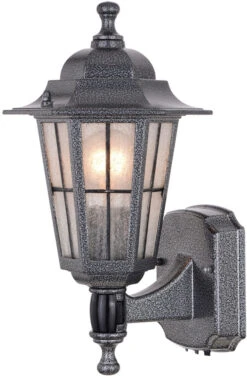 Vaxcel York 14.25" Traditional Outdoor Wall Lighting Fixture Textured Pewter T0678