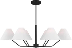 Visual Comfort Studio Burke 12" Chandelier Lamp Midnight Black DJC1016MBK