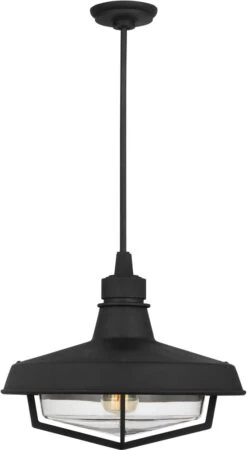 Visual Comfort Studio Hollis 13.375" Pendant Lighting Textured Black TO1021TXB