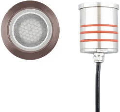 WAC Lighting 3.13" LED Contemporary Outdoor Landscape Light Marine Grade Stainless Steel And Bronze 2022-BS