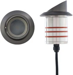 WAC Lighting 4.35" LED Modern Exterior Landscape Lighting Fixture Marine Grade Stainless Steel And Bronze 2111-BS