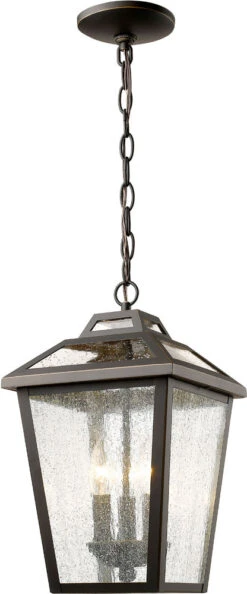 Z-Lite Bayland 15.88" Exterior Lighting Pendant Oil Rubbed Bronze 539CHM-ORB