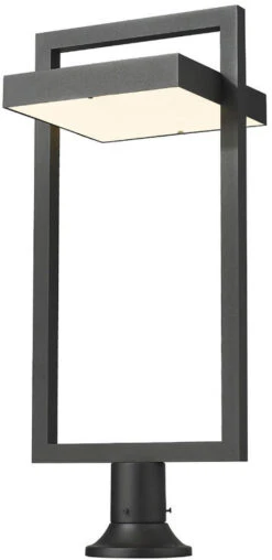 Z-Lite LED Luttrel 32.5" Contemporary Exterior Lighting Post Light - Black 566PHXLR-553PM-BK-LE
