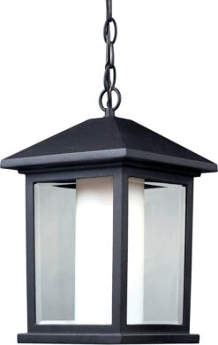 Z-Lite Mesa 15.25" Outdoor Drop Lighting Fixture Black 523CHB