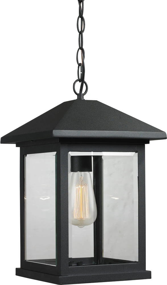 Z-Lite Portland 15.25" Outdoor Drop Lighting Fixture Black 531CHB-BK 1 Z-Lite Portland 15.25" Outdoor Drop Lighting Fixture Black 531CHB-BK