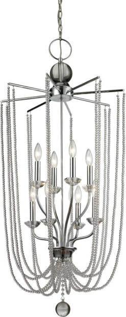 Z-Lite Serenade 45.38" Modern Foyer Lighting Fixture Chrome 429-8C-CH