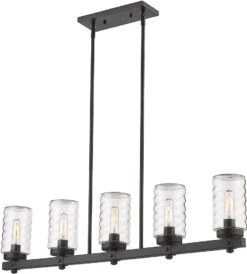 Z-Lite Tahoe 10" Exterior Ceiling Chandelier - Matte Black 588-5L-BK