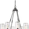 Z-Lite Tahoe 29.75" Outdoor Chandelier Light - Ashen Barnboard 588-8ABB