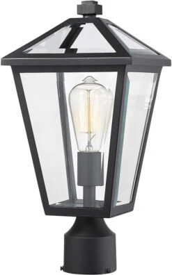 Z-Lite Talbot 16.5" Outdoor Lighting Post Light - Black 579PHMR-BK